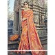 Banarasi Silk Orange Designer Traditional Saree