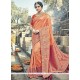 Orange Banarasi Silk Designer Traditional Saree