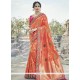 Banarasi Silk Orange Designer Traditional Saree