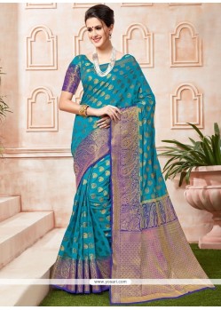 Tussar Silk Weaving Work Designer Traditional Saree