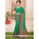 Sea Green Tussar Silk Designer Traditional Saree