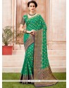 Sea Green Tussar Silk Designer Traditional Saree