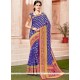 Weaving Work Blue Traditional Designer Saree