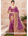 Purple Weaving Work Traditional Designer Saree