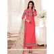 Faux Georgette Resham Work Designer Straight Suit