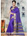 Art Silk Blue Traditional Designer Saree