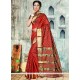 Art Silk Red Traditional Saree