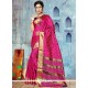 Art Silk Hot Pink Weaving Work Designer Traditional Saree