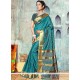 Teal Weaving Work Art Silk Designer Traditional Saree