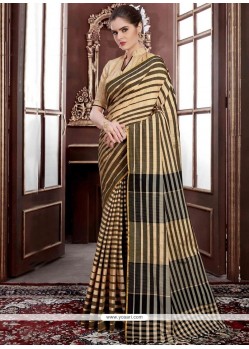 Beige Weaving Work Handloom Silk Traditional Designer Saree