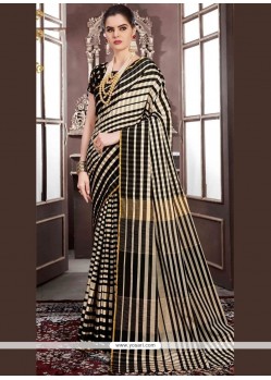 Black Handloom Silk Classic Designer Saree