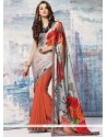 Faux Georgette Multi Colour Printed Saree