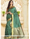 Art Silk Green Traditional Saree