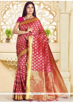 Rani Weaving Work Designer Traditional Saree