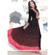 Faux Georgette Black Embroidered Work Floor Length Anarkali Suit