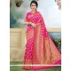 Art Silk Hot Pink Traditional Saree