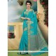 Turquoise Designer Traditional Saree