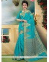 Turquoise Designer Traditional Saree