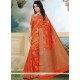 Art Silk Orange Traditional Designer Saree
