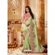 Classic Light Green Designer Saree With Amazing Embroidery Work