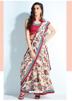 Perfect Multi Colour Silk Casual Saree