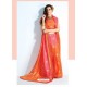 Classic Orange Silk Saree For Party