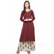 Maroon Crepe Stylish Kurti