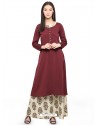 Maroon Crepe Stylish Kurti