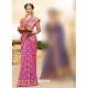 Traditonal Pink Zari Work Silk Saree