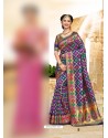 Adorable Purple And Pink Silk Saree