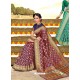 Traditional Maroon Silk Party Wear Saree