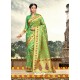 Green Silk Zari Work Party Wear Saree