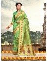 Green Silk Zari Work Party Wear Saree