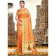 Awesome Art Silk Zari Work Saree In Orange