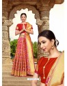 Affectionate Red Zari Work Silk Saree