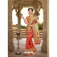 Classic Red Silk Party Wear Saree