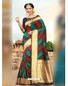 Multi Colour Zari Work Silk Saree