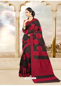 Awesome Silk Party Wear Saree In Black