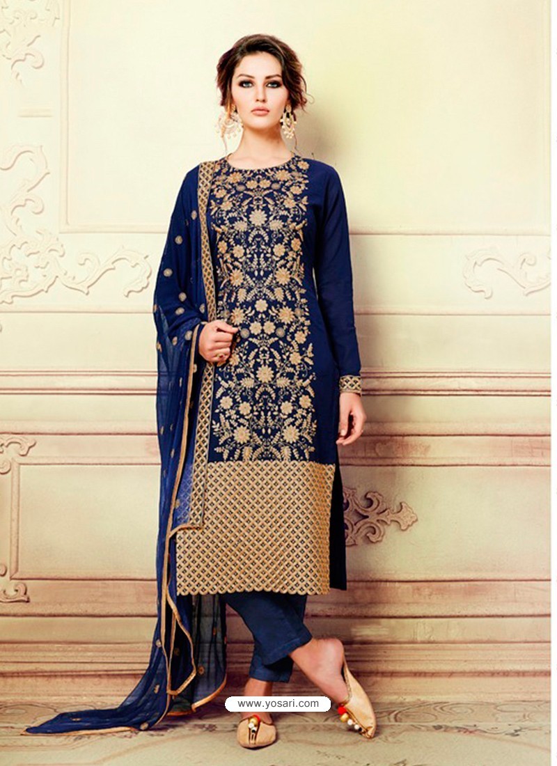 Buy a Blue Pakistani A Line Style Suit