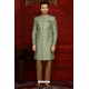 Classic Silk Designer Sherwani In Green