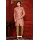 Dashing Pink Banarasi Embroidered Sherwani