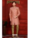 Dashing Pink Banarasi Embroidered Sherwani