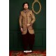 Incredible Brown Jacquard Embroidered Sherwani