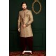 Astonishing Golden Dhoti Style Sherwani