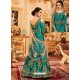 Splendid Green Silk Embroidered Anarkali Salwar Suit