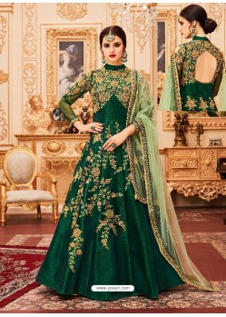Fabulous Green Embroidered Anarkali Suit
