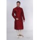 Outstanding Red Dupion Silk Kurta Pajama