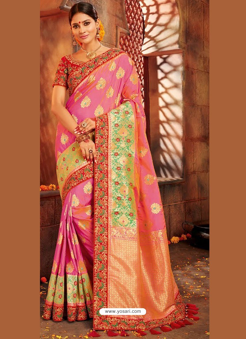 Perfervid Embroidered Work Traditional Saree