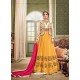 Heavenly Embroidered Pure Silk Yellow Floor Length Anarkali Suit