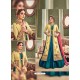 Splendid Green Pure Barfi Silk Embroidered Anarkali Suit